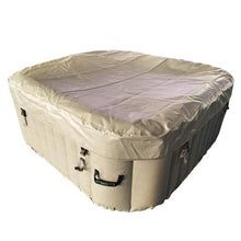 Load image into Gallery viewer, ALEKO Square Blow Up Hot Tub 6 Person with Cove I 250 Gallon I Portable Spa I Brown I SPAFAIR