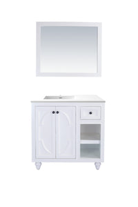 Odyssey 36" White Bathroom Vanity with Countertop