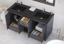 Load image into Gallery viewer, Odyssey 60" Maple Grey Double Sink Bathroom Vanity Countertop