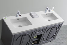 Load image into Gallery viewer, Odyssey 60" Maple Grey Double Sink Bathroom Vanity Countertop