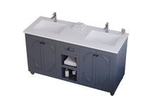 Load image into Gallery viewer, Odyssey 60" Maple Grey Double Sink Bathroom Vanity Countertop