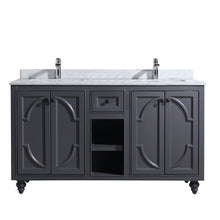 Load image into Gallery viewer, Odyssey 60" Maple Grey Double Sink Bathroom Vanity Countertop