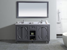 Load image into Gallery viewer, Odyssey 60" Maple Grey Double Sink Bathroom Vanity Countertop
