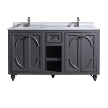 Load image into Gallery viewer, Odyssey 60" Maple Grey Double Sink Bathroom Vanity Countertop