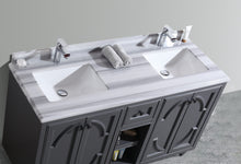 Load image into Gallery viewer, Odyssey 60" Maple Grey Double Sink Bathroom Vanity Countertop