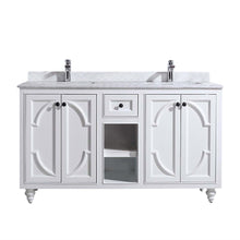 Load image into Gallery viewer, Odyssey 60" White Double Sink Bathroom Vanity with Countertop