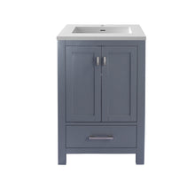 Load image into Gallery viewer, Wilson 24" Grey Bathroom Vanity with Countertop