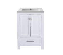 Load image into Gallery viewer, Wilson 24" White Bathroom Vanity with Countertop