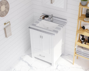 Wilson 24" White Bathroom Vanity with Countertop