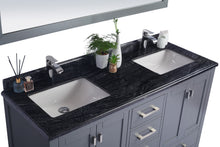 Load image into Gallery viewer, Wilson 60" Grey Double Sink Bathroom Vanity with Countertop