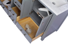 Load image into Gallery viewer, Wilson 60" Grey Double Sink Bathroom Vanity with Countertop