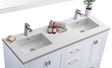 Load image into Gallery viewer, Wilson 60" White Double Sink Bathroom Vanity with Countertop