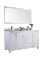 Load image into Gallery viewer, Wilson 60" White Double Sink Bathroom Vanity with Countertop