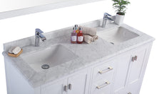 Load image into Gallery viewer, Wilson 60" White Double Sink Bathroom Vanity with Countertop