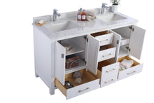 Load image into Gallery viewer, Wilson 60" White Double Sink Bathroom Vanity with Countertop