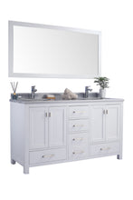 Load image into Gallery viewer, Wilson 60" White Double Sink Bathroom Vanity with Countertop