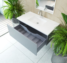 Load image into Gallery viewer, Vitri 42" Fossil Grey Bathroom Vanity with VIVA Stone Solid Surface Countertop