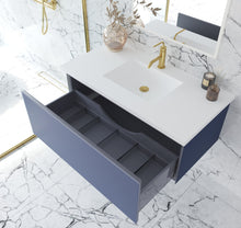 Load image into Gallery viewer, Vitri 42" Nautical Blue Bathroom Vanity with VIVA Stone Solid Surface Countertop