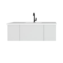 Load image into Gallery viewer, Vitri 48" Cloud White Bathroom Vanity with VIVA Stone Solid Surface Countertop