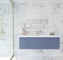 Load image into Gallery viewer, Vitri 54" Nautical Blue Bathroom Vanity with VIVA Stone Solid Surface Countertop