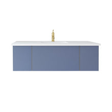 Load image into Gallery viewer, Vitri 54" Nautical Blue Bathroom Vanity with VIVA Stone Solid Surface Countertop