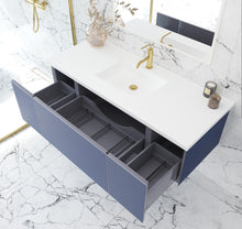 Load image into Gallery viewer, Vitri 54" Nautical Blue Bathroom Vanity with VIVA Stone Solid Surface Countertop