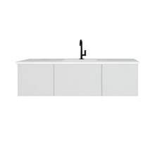 Load image into Gallery viewer, Vitri 60" Cloud White Single Sink Bathroom Vanity with VIVA Stone Solid Surface Countertop