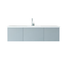 Load image into Gallery viewer, Vitri 60" Fossil Grey Single Sink Bathroom Vanity with VIVA Stone Solid Surface Countertop