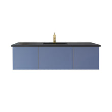 Load image into Gallery viewer, Vitri 60" Nautical Blue Single Sink Bathroom Vanity with VIVA Stone Solid Surface Countertop