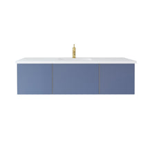 Load image into Gallery viewer, Vitri 60&quot; Nautical Blue Single Sink Bathroom Vanity with VIVA Stone Solid Surface Countertop
