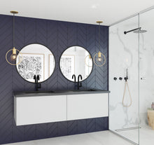 Load image into Gallery viewer, Vitri 60" Cloud White Double Sink Bathroom Vanity with VIVA Stone Solid Surface Countertop