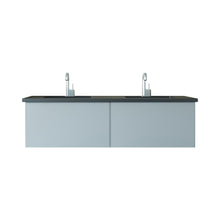 Load image into Gallery viewer, Vitri 60" Fossil Grey Double Sink Bathroom Vanity with VIVA Stone Solid Surface Countertop