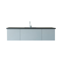 Load image into Gallery viewer, Vitri 66" Fossil Grey Single Sink Bathroom Vanity with VIVA Stone Solid Surface Countertop