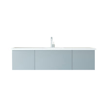 Load image into Gallery viewer, Vitri 66" Fossil Grey Single Sink Bathroom Vanity with VIVA Stone Solid Surface Countertop