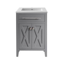 Load image into Gallery viewer, Wimbledon 24" Grey Bathroom Vanity with Countertop