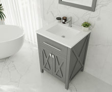 Load image into Gallery viewer, Wimbledon 24" Grey Bathroom Vanity with Countertop