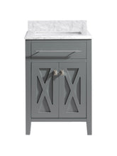 Load image into Gallery viewer, Wimbledon 24" Grey Bathroom Vanity with Countertop