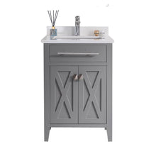 Load image into Gallery viewer, Wimbledon 24" Grey Bathroom Vanity with Countertop