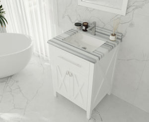 Wimbledon 24" White Bathroom Vanity with Countertop