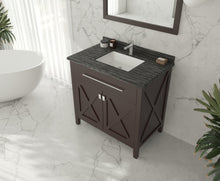 Load image into Gallery viewer, Wimbledon 36" Brown Bathroom Vanity with Countertop