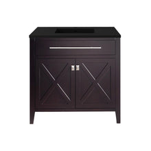 Load image into Gallery viewer, Wimbledon 36" Brown Bathroom Vanity with Countertop