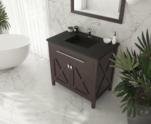 Load image into Gallery viewer, Wimbledon 36" Brown Bathroom Vanity with Countertop