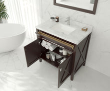 Load image into Gallery viewer, Wimbledon 36" Brown Bathroom Vanity with Countertop