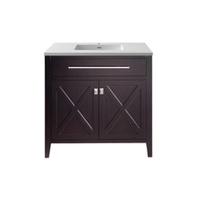 Load image into Gallery viewer, Wimbledon 36" Brown Bathroom Vanity with Countertop