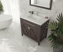 Load image into Gallery viewer, Wimbledon 36&quot; Brown Bathroom Vanity with Countertop