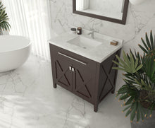 Load image into Gallery viewer, Wimbledon 36" Brown Bathroom Vanity with Countertop