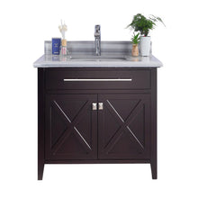 Load image into Gallery viewer, Wimbledon 36" Brown Bathroom Vanity with Countertop