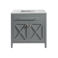 Load image into Gallery viewer, Wimbledon 36" Grey Bathroom Vanity with Countertop