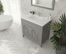 Load image into Gallery viewer, Wimbledon 36" Grey Bathroom Vanity with Countertop