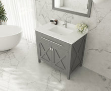 Load image into Gallery viewer, Wimbledon 36" Grey Bathroom Vanity with Countertop